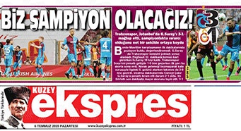 Trabzon Gazeteleri’nde Galatasaray Deplasman Zaferi Coşkuyla Yansıdı 6