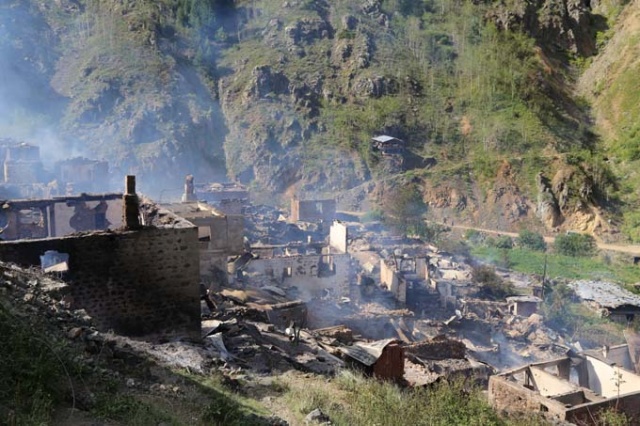 Vali Açıkladı! Artvin'e bir mahalle tamamen yandı 21