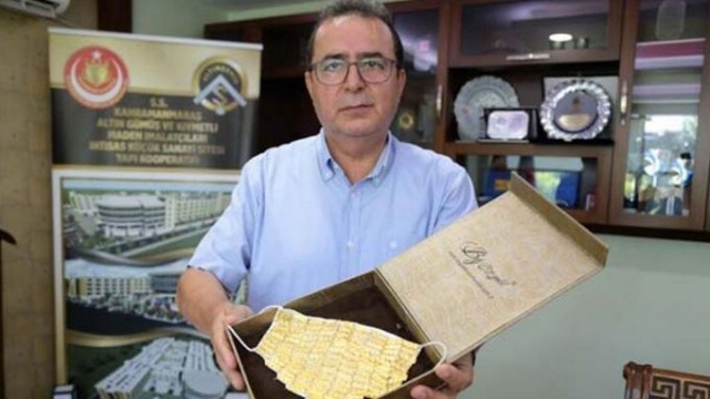 Altından gelin maskesi yaptılar 12