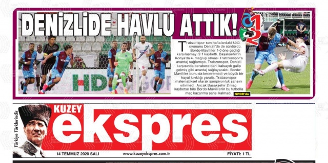 Trabzon Gazetelerinden Trabzonspor manşetleri: Şampiyonluk bizim neyinize 2