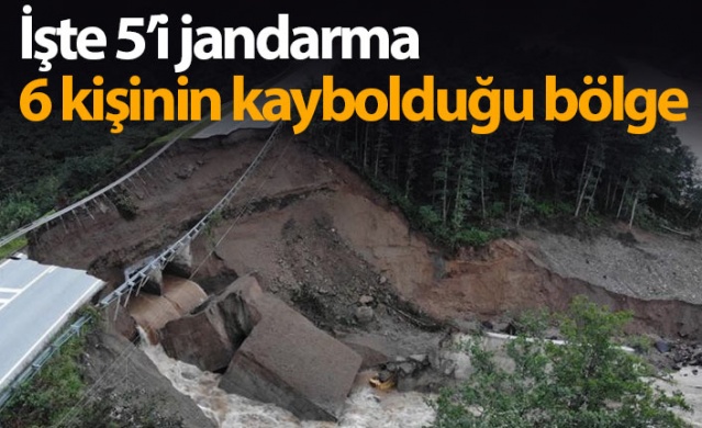 Giresun'da 5'i jandarma 6 kişinin kaybolduğu yer görüntülendi. Foto Haber. 1