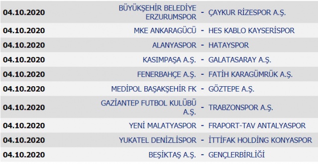 Süper Lig’de 2020-2021 sezonu fikstürü belli oldu 5