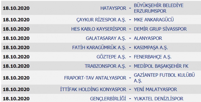 Süper Lig’de 2020-2021 sezonu fikstürü belli oldu 6