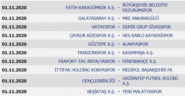 Süper Lig’de 2020-2021 sezonu fikstürü belli oldu 8