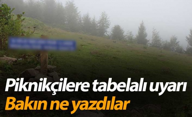Piknikçilere tabelalı uyarı! Bakın ne yazdılar 1