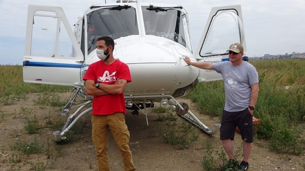 Trabzon'da dolgu alanına inen helikopter panik yarattı 4