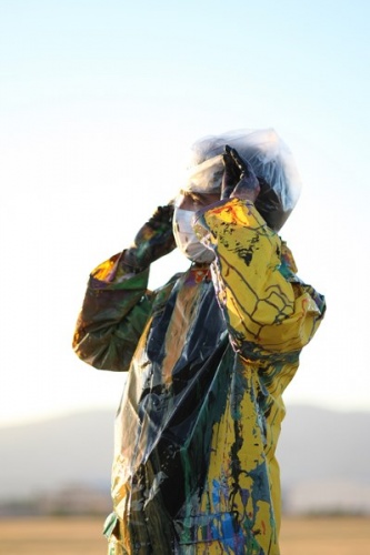 Bayburt'ta profesörden boyalı performans 3