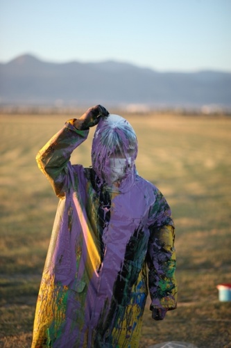 Bayburt'ta profesörden boyalı performans 7