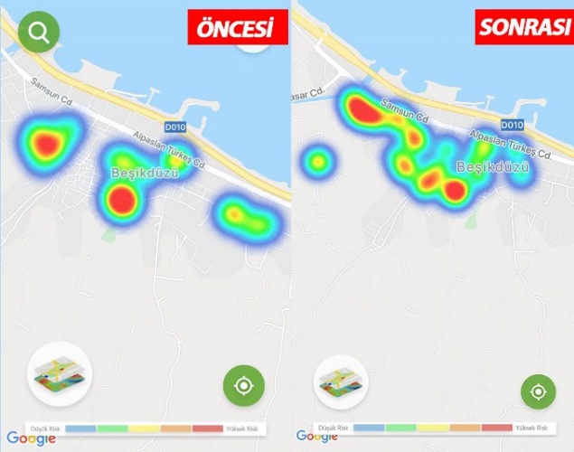Trabzon’da koronavirüste son durum! Harita her şeyi anlatıyor 13