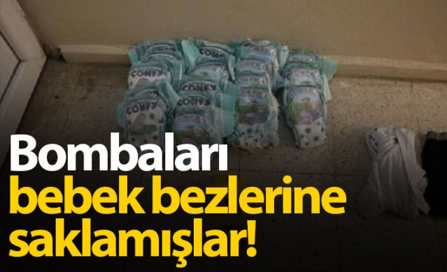 Teröristler bombaları bebek bezlerine sakladı! 1