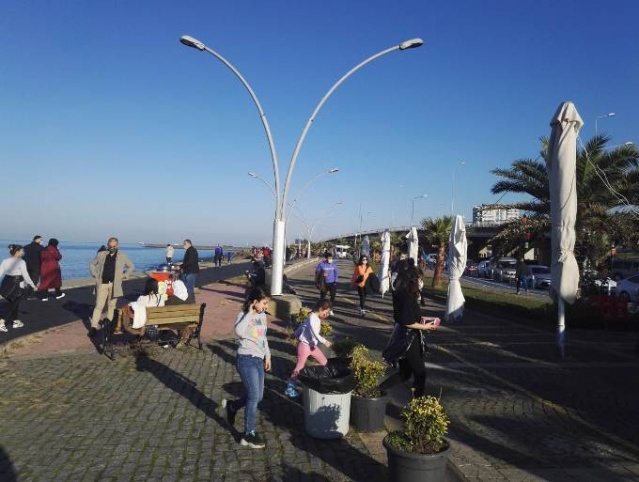 Trabzon'da güneşi gören sahile koştu 13