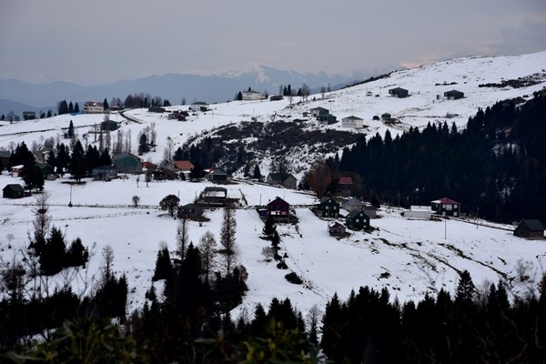Trabzon'da doğa harikası Balıklıgöl buz tuttu 14