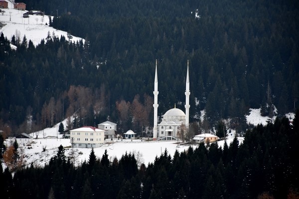 Trabzon'da doğa harikası Balıklıgöl buz tuttu 6