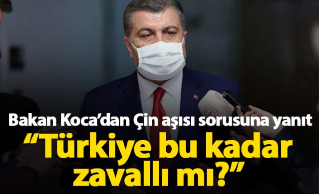 Bakan Koca'dan Çin aşısı sorusuna yanıt 1