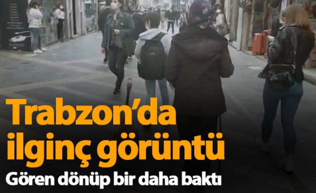 Trabzon'da ilginç görüntü! Gören dönüp bir daha baktı 1