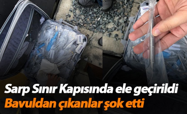 Sarp Sınır Kapısında ele geçirildi! Bavuldan çıkanlar şok etti 1