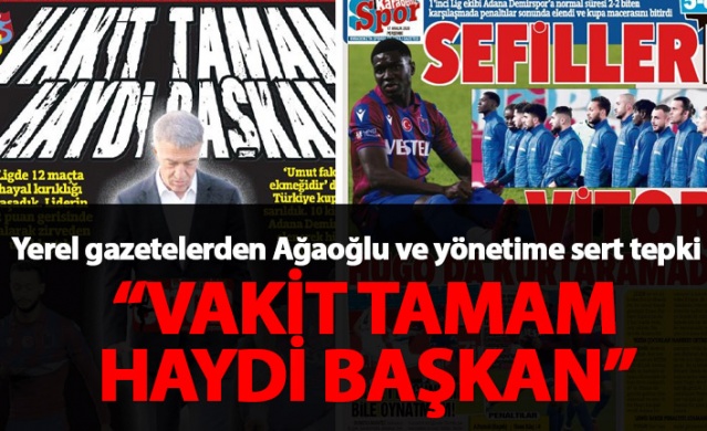 Yerel gazetelerden Ağaoğlu ve yönetime tepki 1