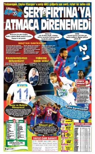 Yerel gazetelerden Trabzonspor'a övgü 3