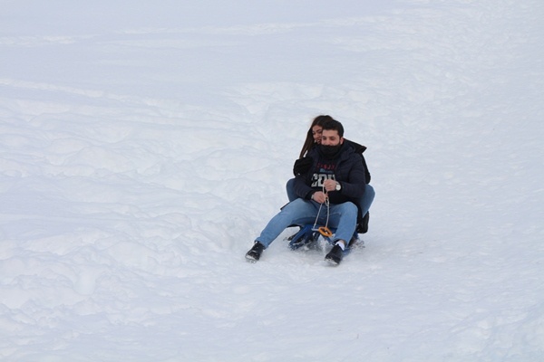 Karla kaplı Ayder Yaylası, kısıtlamada sessiz 5