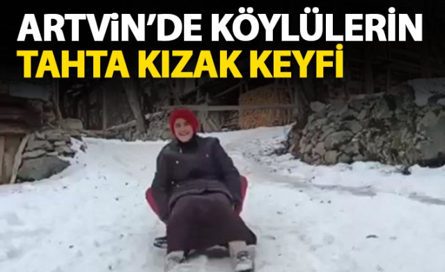Artvin'de kızak keyfi 1