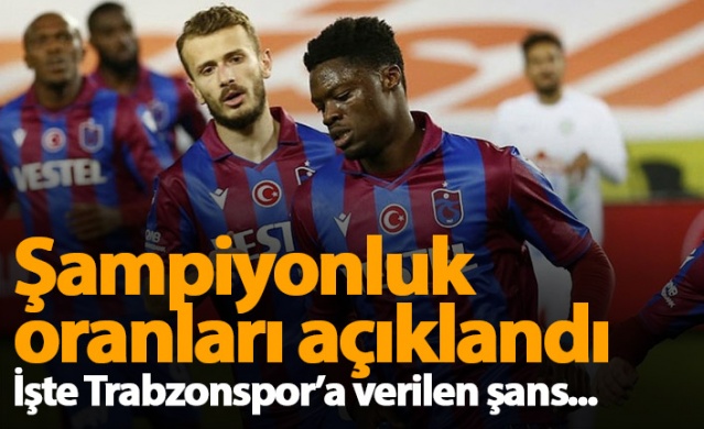 Şampiyonluk oranları güncellendi - 05.01.2021 1