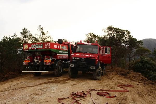 Trabzon'da 2 ilçede orman yangını 4