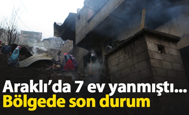 Araklı'da 7 ev yanmıştı, bölgede son durum 1