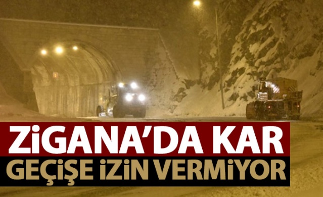 Zigana Geçidi'nde kar geçişe izin vermiyor. 18 Ocak 2021 1