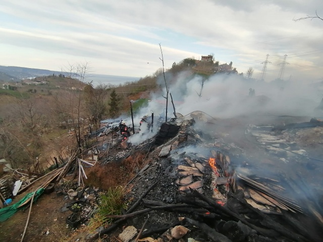 Trabzon'da ev yangınında hayvanlar telef oldu, 3 araç yandı 8