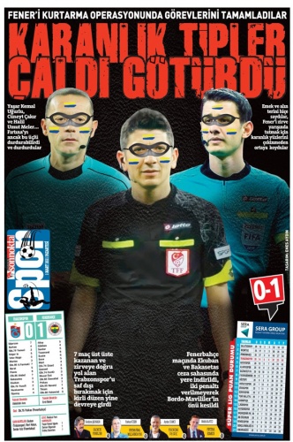 Trabzon Gazetelerinde hakemlere öfke hakim: Hırsız VAR 2