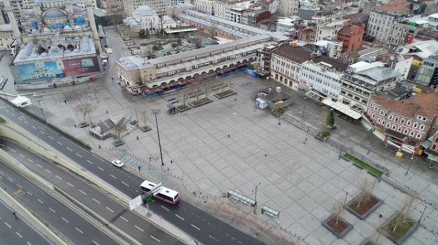 İstanbul meydanlarında kısıtlama sessizliği. Foto Galeri 8