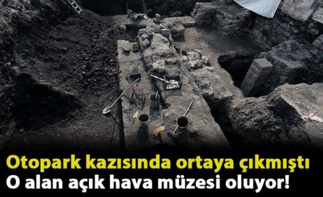 Trabzon'da otopark inşaatında bulunan tarihi alan, açık hava müzesi olacak 1