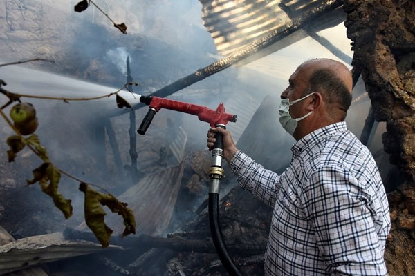 Gümüşhane’de yangın! 3 hektarlık alan 4 ev küle döndü 2