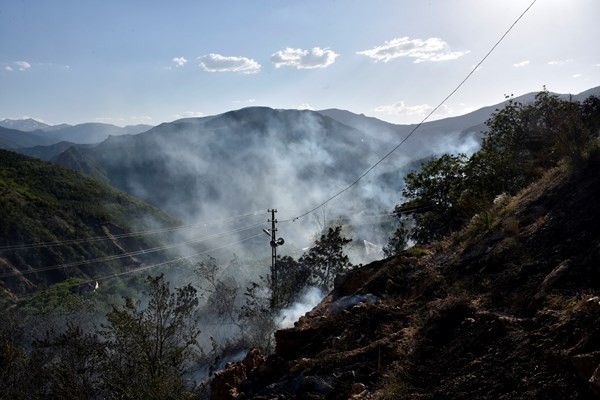 Gümüşhane’de yangın! 3 hektarlık alan 4 ev küle döndü 3