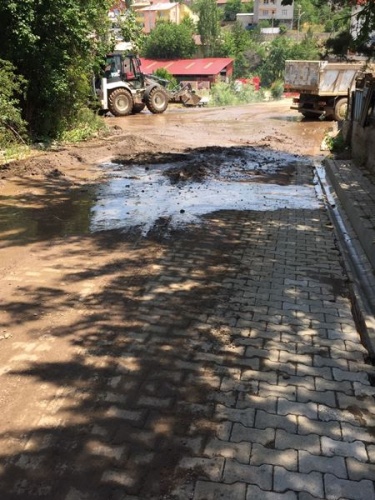 Giresun'da taşkın sonrası hasar tespiti 15