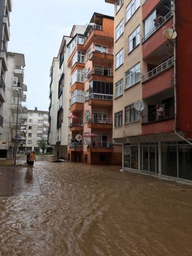 Arhavi'de sağanağın ardından iki mahalleyi su bastı 24