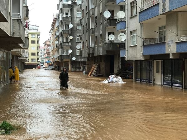 Arhavi'de sağanağın ardından iki mahalleyi su bastı 12