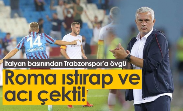 İtalyan basınından Trabzonspor'a övgü: Roma acı ve ıstırap çekti 1