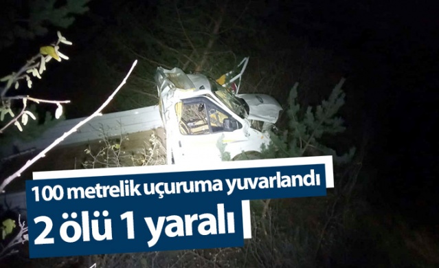 Gümüşhane’de kamyonet uçuruma yuvarlandı: 2 ölü, 1 yaralı 1