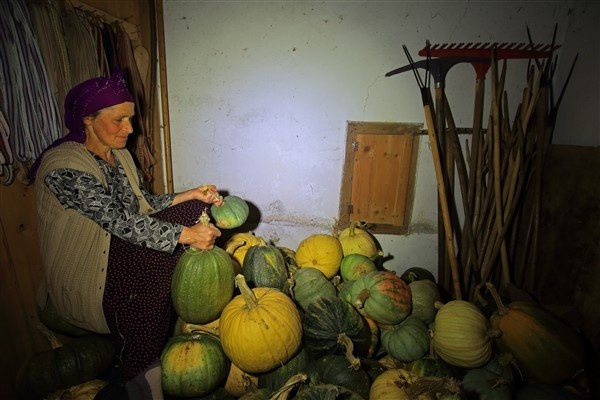 Karadenizli kadınlar kış hazırlıklarını sürdürüyor. 2