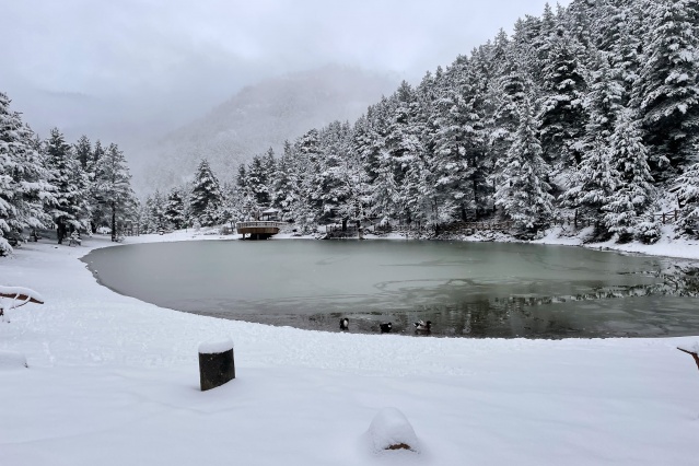 Limni Gölü'nden eşsiz kar manzaraları 3