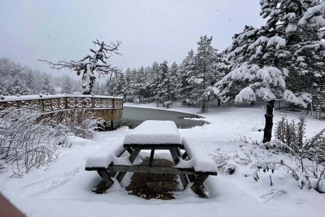 Limni Gölü'nden eşsiz kar manzaraları 6