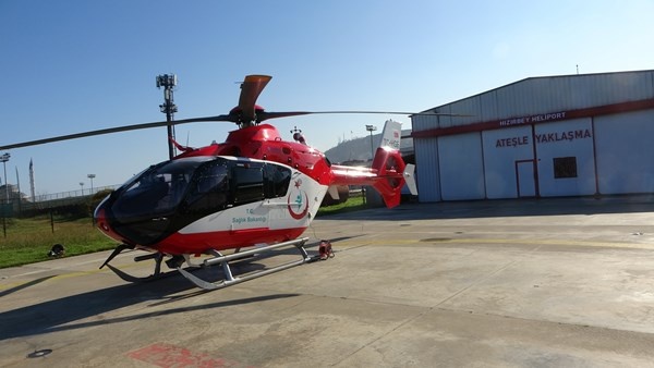 Trabzon'da Hava 61 hastaları yetiştirmek için uçuruyor 10
