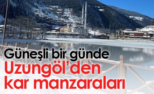 Güneşli bir günde Uzungöl’den kar manzaraları. 12 Ocak 2022 - Foto Galeri. 1
