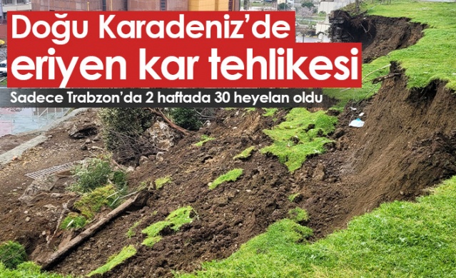 Karadeniz'de 'eriyen kar' tehlikesi. Foto Haber 1