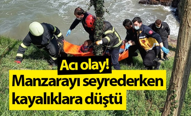 Ordu'da acı olay! Manzarayı seyrederken kayalıklara düştü. Foto Haber 1
