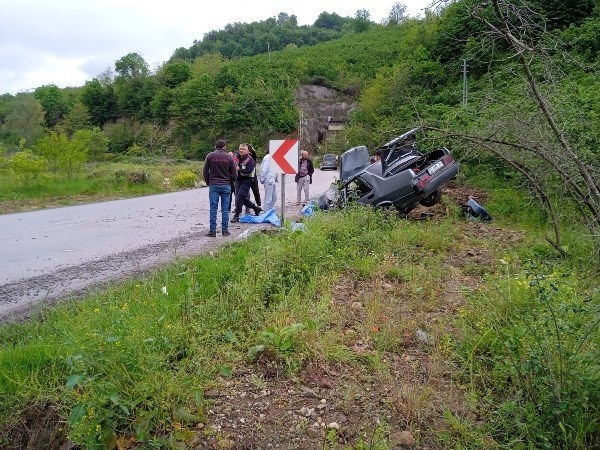 Ordu'da hastaneye giderken kaza! Baba ile kızını ölüm ayırdı. Foto Haber 7