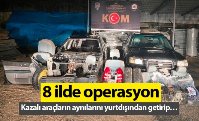 Artvin merkezli 8 ilde otomobil kaçakçılığı operasyonu. Foto Haber 1