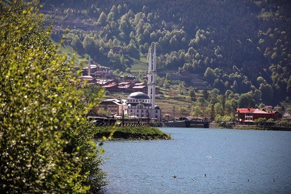 Uzungöl'ü çevreleyen kaçak yapılar yıkılıyor. Foto Haber 7