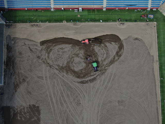 Şampiyonluk kutlamaları sonrası Trabzonspor'un stadı sil baştan yenileniyor. Foto Haber 10